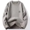 Suéter Grueso de Punto Cálido con Forro de Polar de Cuello Redondo para Hombre, Colección Otoño/Invierno 2026