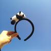 Horquilla de Felpa Panda Estilo Japonés ins Anillo para el Cabello Broche de Oso Panda Lindo Accesorios para el Cabello Broche de Muñeco Panda de Dibujos Animados para Mujer