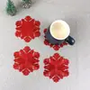 Posavasos redondo de copo de nieve hueco estilo europeo para taza de té mesa de comedor posavasos aislante del calor alto valor de color impermeable anti-manchas suministro directo de fábrica