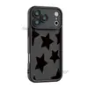 Funda para iPhone 18 Pro Max de venta más popular en el extranjero con diseño de estrellas negras, carcasa blanda a prueba de caídas, funda protectora para iPhone 15
