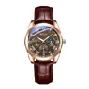 Reloj de Hombre Wove Brand Moderno y Versátil Sin Calendario Completamente Automático de Cuarzo Luminoso Resistente al Agua Tres Agujas Falsas Seis Pines