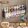 Estante Magnético Retráctil para Pantuflas Montado en Pared Detrás de la Puerta Principal Artefacto de Almacenamiento de Zapatos Sin Taladro Zapatero para Pasillo Baño