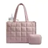 Bolso de mano Tote para mujer Bolso de trabajo acolchado Bolso para portátil Bolso de mano acolchado para viaje