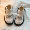 Zapatos de Cuero para Niñas 2025 Nuevos Primavera y Otoño Mocasines para Niños Zapatos de Princesa con Lazo a la Moda Zapatos Negros de Rendimiento para Niñas