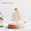 Regalo de Navidad Árbol de Navidad Cepillado Artesanías de Vidrio Zibo Cristalería Adorno de Mesa Decoración Hecha a Mano Luces