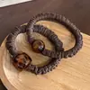 Estilo coreano Novo Leopardo Pérola Pequeno Anel de Cabelo Intestinal Corda de Cabelo Simples Alta Elástica Durável Bola Cabeça Rabo de Cavalo Corda de Cabelo
