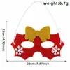 Máscara Ultrassônica de Natal Transfronteiriça Papai Noel Rena Meia-Máscara para Olhos Máscara Decorativa de Baile de Ano Novo
