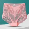 Controle de Barriga Levanta Bumbum Tamanho Grande 90-300 Jin Nova Renda Sexy Antibacteriana Vazada Cintura Alta Sem Costura Roupa Íntima Feminina