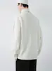 Suéter de Cuello Alto Directo de Fábrica para Hombre Otoño Invierno Color Sólido Capa Base Tejido Tendencia ins Estilo Coreano Suéter de Lana Holgado