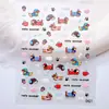 Popular Serie de Mascotas Lindas Pegatinas para Uñas de Cachorro 5D en Relieve Gato Lindo Dibujo Animado Perro Salchicha Pegatinas para Uñas y Diarios