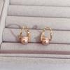 Tiktok mesmo estilo champanhe pérola brincos feminino estilo coreano design versátil viajante brincos Internet celebridade Chanel estilo brincos
