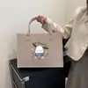 Bolsa de Feltro Bolsa de Mão Bolsa Feminina Grande Capacidade Bolsa de Ombro Versátil Bolsa Estudante para Aulas Bolsa de Mão Bolsa Pequena