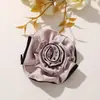 Estilo Coreano Suave Satén Moda Pequeña Fragancia Rosa Pasador DIY Goma para el Cabello Accesorio para el Cabello Ramillete Flor para Ropa Accesorio
