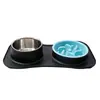 Comedero lento para mascotas, comedero para perros, comedero plegable anti-derrames, utensilio de alimentación para gatos y perros, comedero de doble uso para comida de perro