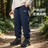 Pantalones softshell para niños, unisex, nuevo modelo primavera y otoño 2026, pantalones deportivos para exteriores impermeables y con forro polar para niños mayores