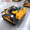Cortacésped de Dos Filas con Ruedas Autopropulsado Tipo 550, Cortacésped de Orugas Control Remoto Todo Terreno Tipo Kirin 500 con Control Remoto Inalámbrico