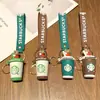 Llavero Starbucks Taza de Té con Leche Muñeco de Dibujos Animados Llavero de Coche Colgante para Bolso Máquina de Garra Regalo Pequeño Venta al por Mayor