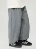 Calça Casual Casual Infantil com Estampa de Letras Estilosa para Meninos, Calça de Moletom Grossa com Fleece para Crianças Maiores - Inverno 2025