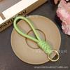 Cordón para teléfono móvil anudado de color sólido, creativo, corto, tejido, con carcasa dorada, desmontable, antipérdida, 12 cm