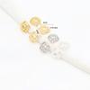 Pingente Folheado a Cobre Ouro 18K Real Colar Pulseira Ouro 18K Real Pingente Contas Espaçador DIY Acessórios de Metal C02