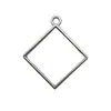 Marco Geométrico Hecho a Mano DIY Aleación Hueca Resina Colgante Forma de Corazón Gota de Agua Forma de Estrella Colgante Accesorios de Joyería