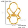 Anel aberto ajustável de 8 caracteres de nicho europeu e americano, material de aço opaco, galvanoplastia Pvd, design criativo, anel ajustável