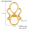 Joia de Mão Transfronteiriça Europeia e Americana Anel de Abertura com Linha em Forma de 8 Aço Titânio Revestido com PVD Ouro 18K Estilo Frio Simples Anel de Dedo Alimentar