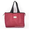 Bolsa de Compras para Supermercado Portátil de Bolsillo Mediana con Cordón Bolsa de Almacenamiento Bolso de Mano Color Sólido de Moda