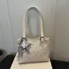 Bolsa Tote de Ombro Transversal Estampada Patchwork Elegante Verão 2026 Nova Moda Simples Versátil Grande Capacidade Alto Valor
