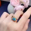 Conjunto de Anillo Colgante de Cangrejo con Topacio Natural Incrustado en Plata de Ley y Aretes para Mujer Venta Directa de Fábrica Piedra Principal 6*8mm