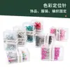 Caixa Plástica Colorida com 100 Alfinetes Perolados Alfinetes de Posicionamento para Quilling Alfinetes para Roupas Alfinetes Redondos para Ponto Cruz