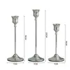 Portavelas creativo de color cobre transfronterizo, candelabro electrochapado de arte de hierro, adorno de metal, atrezo de decoración de boda para comedor occidental estilo europeo