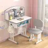 Mesa y silla de aprendizaje infantiles pintadas ajustables mesa de escritura para estudiantes de primaria y secundaria escritorio de clase combinación de escritorio y silla