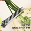Tijeras de Acero Inoxidable para Cebolleta, Tijeras de Cocina para Cilantro y Verduras, Suplemento Alimenticio para Bebés, Papel para Cortar en Tiras Multicapa, Uso de Oficina, Tijeras de Cinco Capas en Stock