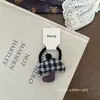Nuevo Estilo Coreano Tela Rellena de Algodón Hongo Tridimensional Cuadros Estilo Mori Lindo Anillo para el Cabello Cuerda para el Cabello de Tendón de Goma de Alta Elasticidad