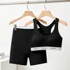 Conjunto de Sujetador Deportivo para Mujer de Verano, Sujetador a Prueba de Impactos para Fitness y Running para Mujer con Soporte Lateral Integrado para el Pecho, Hermoso Sujetador tipo Chaleco de Espalda