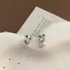 Pendientes Retro Europeos y Americanos de Tendencia en Xiaohongshu para Mujer, Pendientes de Lujo de Nicho con Circonita, Accesorios para Orejas Modernos y Únicos