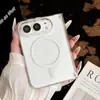 Aplicável ao iPhone Duo Transparente de Alta Transmissão Magnético Apple Duo Tela Dobrável Cristal de Gelo Simples Forte Magnético Anti-Queda
