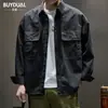 Camisa de Trabajo Estilo Americano para Hombre Primavera y Otoño Marca de Moda de Gama Alta Holgada Manga Larga Top Moda Chaqueta Casual de Moda para Hombre