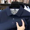 Camisa polo de manga longa 100% algodão para homens, novo estilo de alta qualidade, casual, confortável, macia, respirável, camiseta masculina com gola