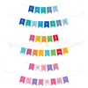 Banner de Cumpleaños Personalizado Feliz Cumpleaños Letras Banderines de Cola de Pez Decoración de Escena de Fiesta de Cumpleaños Banderines Colgantes