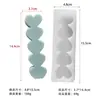 Jiahuimei - Molde de silicona para velas de aromaterapia con forma de corazón, 5 unidades, jabón hecho a mano con gotas de gel, herramienta para moler chocolate