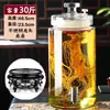 Botella de Vino Cilíndrica Delgada, Botella de Vidrio Espeso sin Plomo, Botellas de 2.5 kg a 15 kg, para Ginseng, Cuerno de Ciervo, Hierbas Medicinales, Vino de Frutas