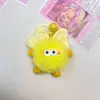 Lindo Colgante Llavero Bola de Pelo con Lazo Muñeco Bola de Carbón Pequeña Muñeca Muñeca Colgante Bolsos de Bolsas Llavero de Coche de Dibujos Animados