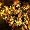 Luces de cadena LED para exteriores, luces de patio, luces de cadena, luces de ambiente para camping, bola de burbujas, bola blanca pequeña, flor de cerezo, gota de agua, luces decorativas