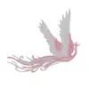 Adesivos de Tecido Bordados Fênix Estilo Chinês Dinastia Han Leque Dragão e Fênix Patch DIY Adesivos Decorativos Adorno de Casamento Grampo de Cabelo Adesivos de Tecido