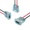 Carcasa transparente TYPE-C sin terminales conector hembra impermeable 2 pines moldeado por inyección presión directa ojo LED protección escritorio base de alimentación para lámpara