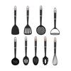 Juego de Utensilios de Cocina Antiadherentes de Nylon en Stock, Espátula de Cocina, Cuchara para Sopa, Espumadera, Herramientas de Cocina, Utensilios de Cocina de Nylon Juego de 9 Piezas