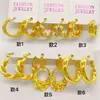 Brincos Femininos Estilo Novo Ouro Areia Vietnamita, 6 Tipos Diferentes de Brincos, Acessórios Vintage Banheados a Ouro de Latão, Venda Direta e Atacado do Fabricante