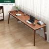 Mesa Larga Patas de Madera Maciza Mesa de Pared para Ventana Mesa Estrecha Banco de Trabajo Hogar Escritorio Doble para Escribir Escritorio para Computadora